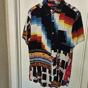Reason Vibrant Geometric Men's Shirt
